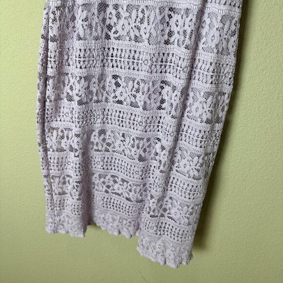 URBAN OUTFITTERS Kimchi Blue Lilac Lace Sheer Back BodyCon Lace Dress Size XS - Picture 4 of 10